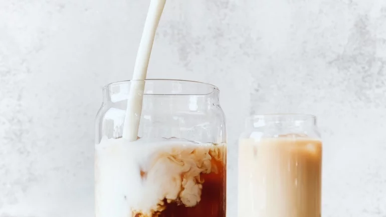 low carb cream poured into jar