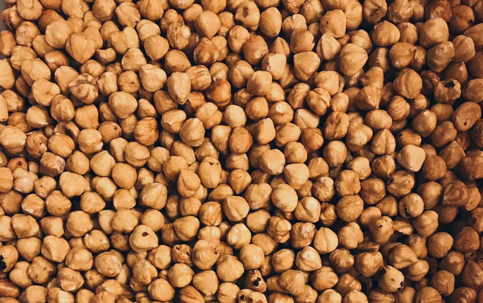 hazelnuts spread on table