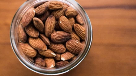 almonds in a jar