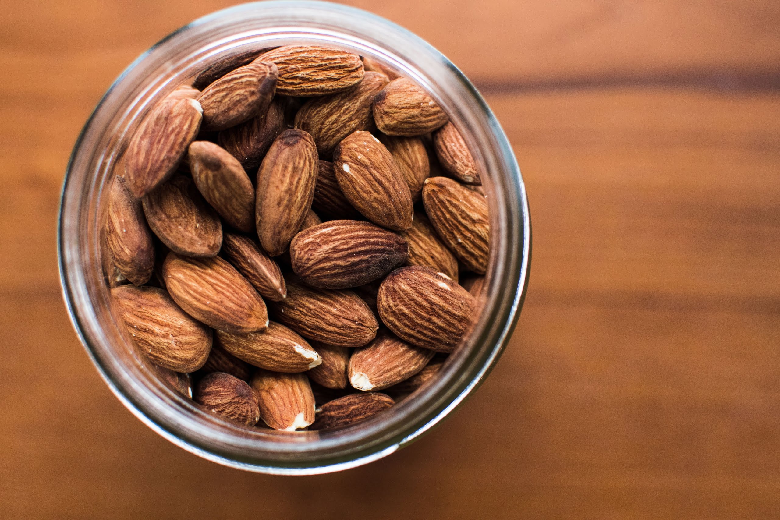 almonds in a jar