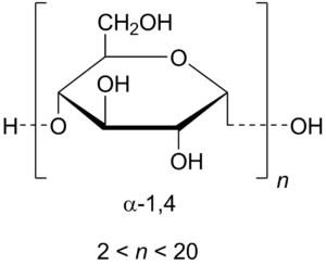 Chemical structure of Maltodextrin