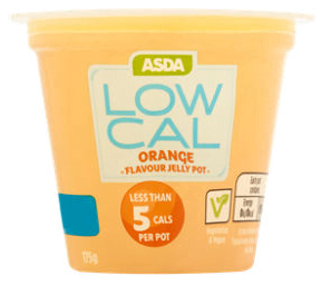 ASDA Low Cal Orange Flavour Jelly Pot