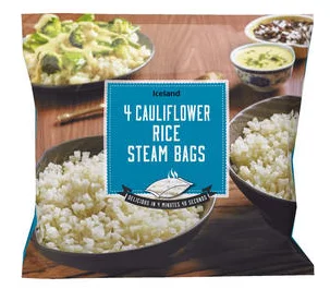 Iceland 4 Cauliflower Steam Bags 600g