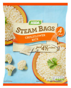 Asda 4 Steam Bags Cauliflower Rice