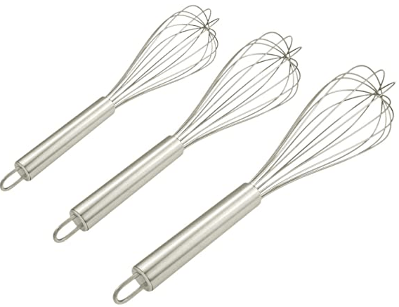 Philonext Kochgeschirr Stainless Steel, Balloon, Eggs, Milk. Kitchen Utensil for Mixing, whisking and Stirring, Set of 3-8 inches + 10 inches + 12 inches 
