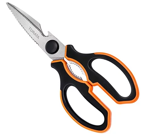 2019 Latest Kitchen Scissors - TURATA Heavy Duty Kitchen Shears for Food, Stainless Steel Multi-Purpose Utility Scissors with Cover for Meat, Poultry, Chicken, Fish, Herbs, Bones, Dishwasher Safe 