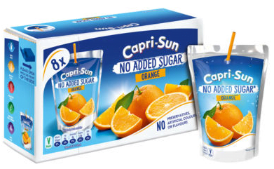 Capri-Sun No Added Sugar Orange 8 Pack ice lollies