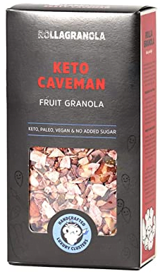 Rollagranola Keto Caveman Fruit Granola, Paleo, Vegan, No Added Sugar