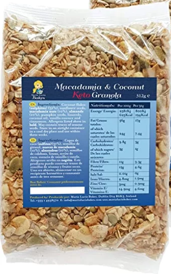 Macadamia & Coconut Keto Granola - Low Carb - No Gluten