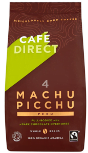 Cafédirect Fairtrade Machu Picchu Organic Whole Beans Coffee 227g (Pack of 2) 