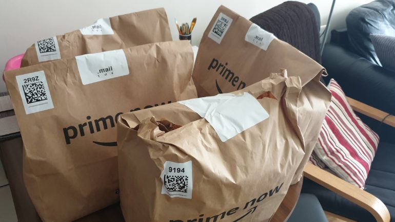 Amazon Prime Now delivery bags