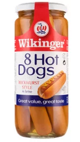 Wikinger Bockwurst Style Hot Dogs in Brine