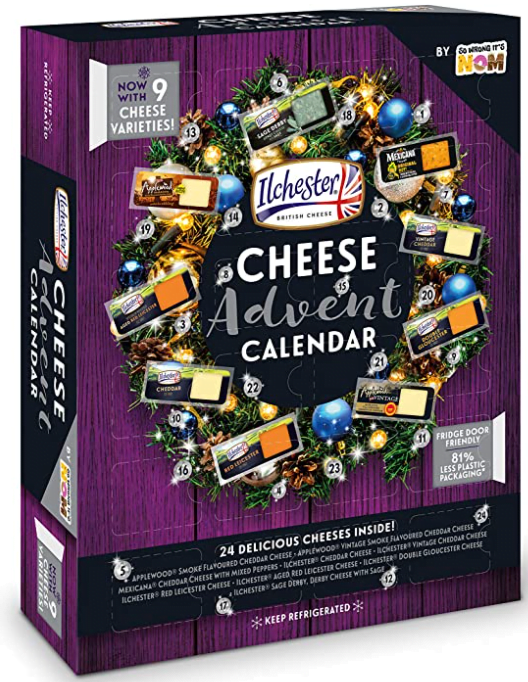 Ilchester Cheese Advent Calendar - 24 Individually Wrapped Cheese 