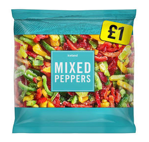 Iceland frozen mixed peppers